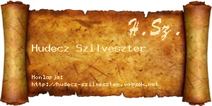 Hudecz Szilveszter névjegykártya