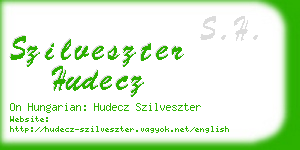 szilveszter hudecz business card